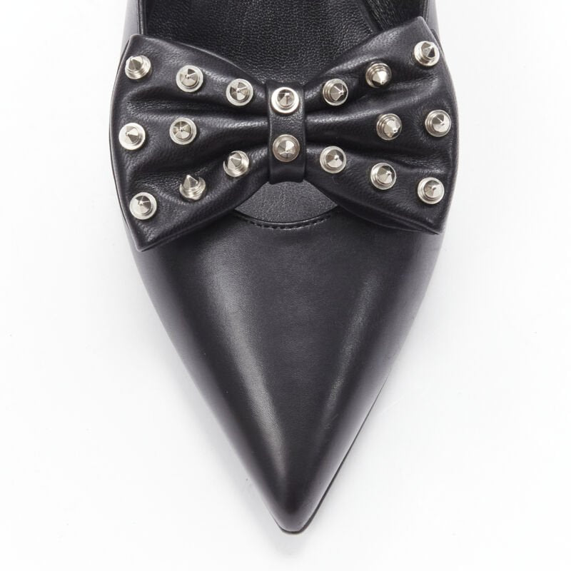 Women's Saint Laurent Studded Bow Pointed Pumps