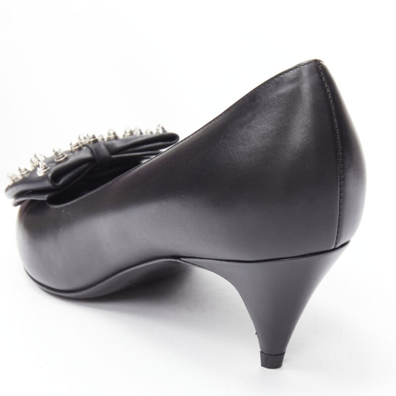 Women's Saint Laurent Studded Bow Pointed Pumps