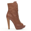 Women's Miu Miu Leather Platform High Heel Booties
