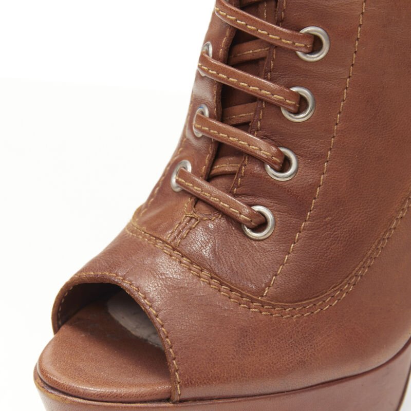 Women's Miu Miu Leather Platform High Heel Booties