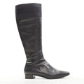 Women's Gucci Web Trim Leather Riding Boots