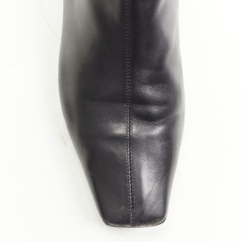 Women's Gucci Web Trim Leather Riding Boots