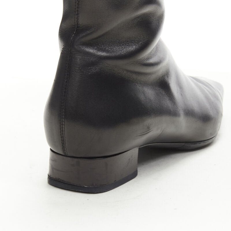 Women's Gucci Web Trim Leather Riding Boots