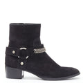 Women's Saint Laurent Wyatt Suede Chain Boots