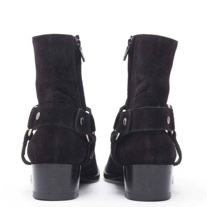 Women's Saint Laurent Wyatt Suede Chain Boots