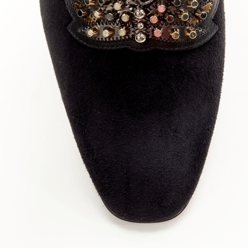 Men's Christian Louboutin Suede Studded Loafers