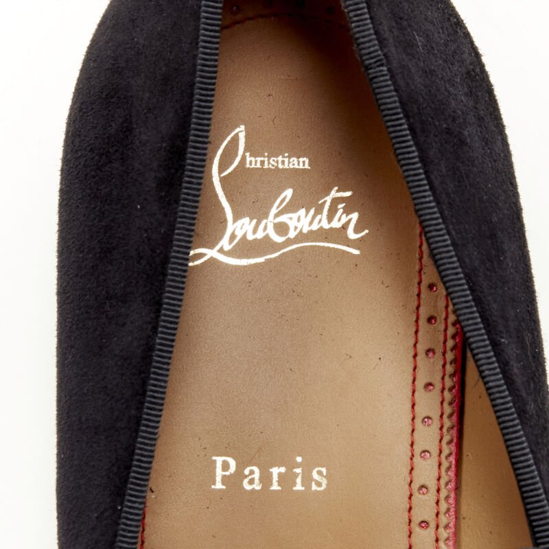 Men's Christian Louboutin Suede Studded Loafers