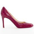Women's Christian Louboutin Leather Round Toe Pumps