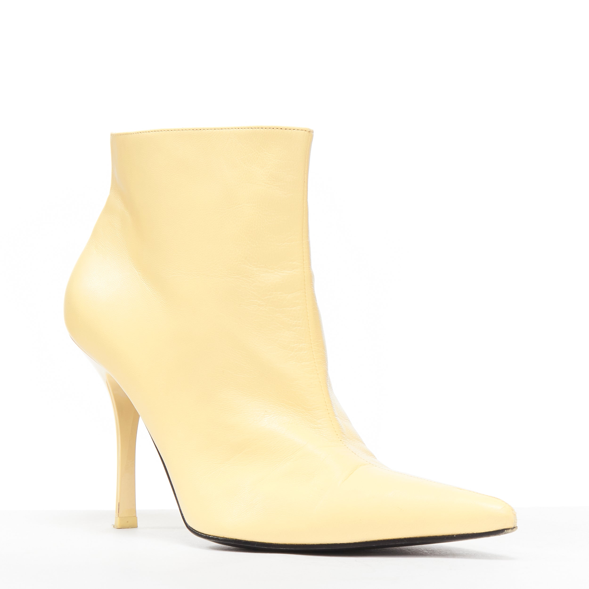 Women's Celine Leather Pointed Ankle Boots