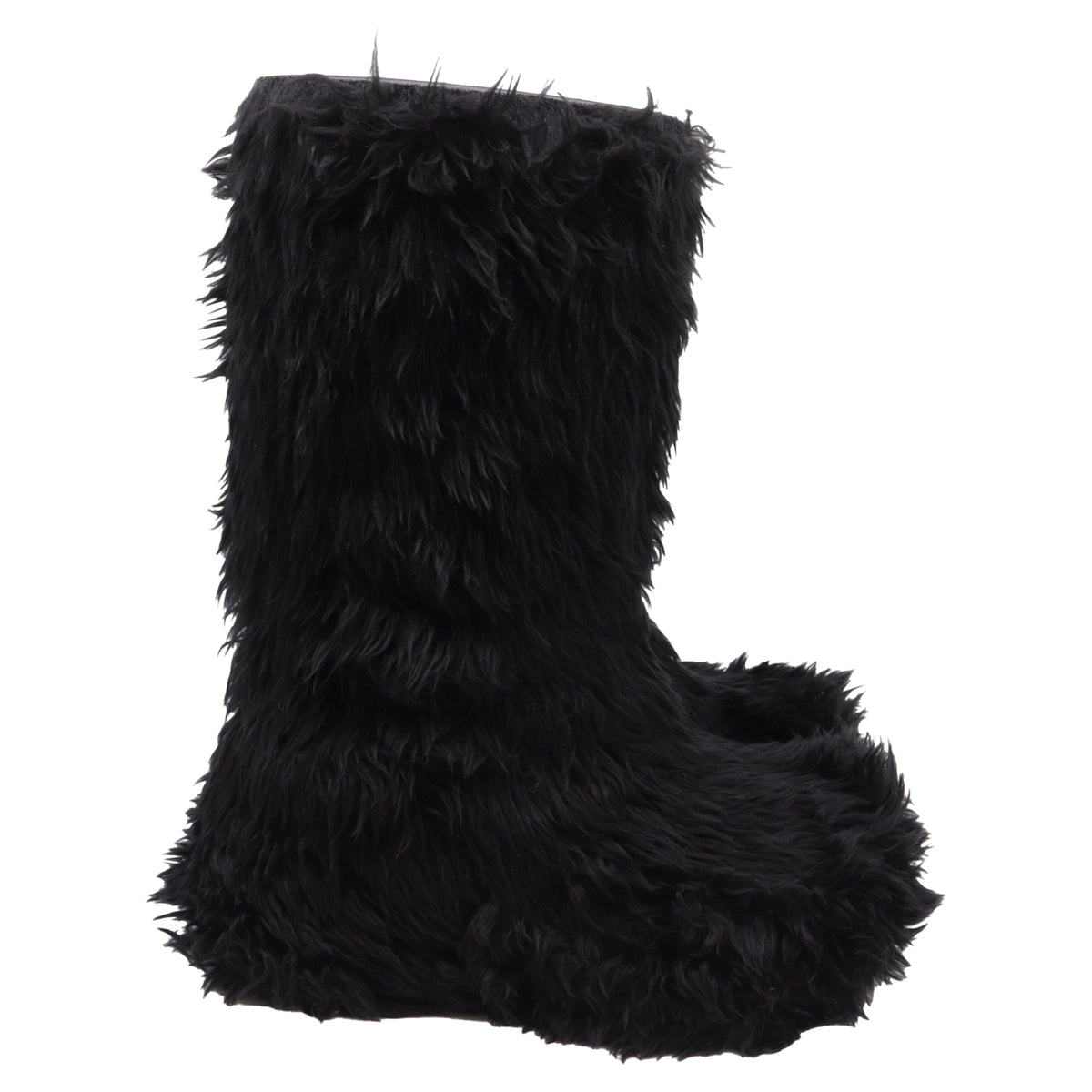 Men's Balenciaga + Crocs™ Platform Boots in Black Faux Fur and Rubber