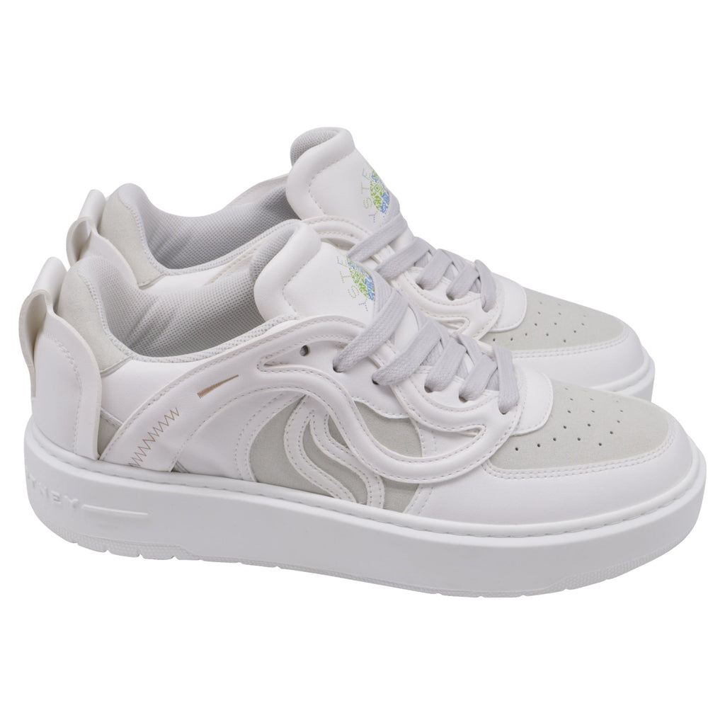 Women's Stella McCartney S-Wave Sneakers in White Leather