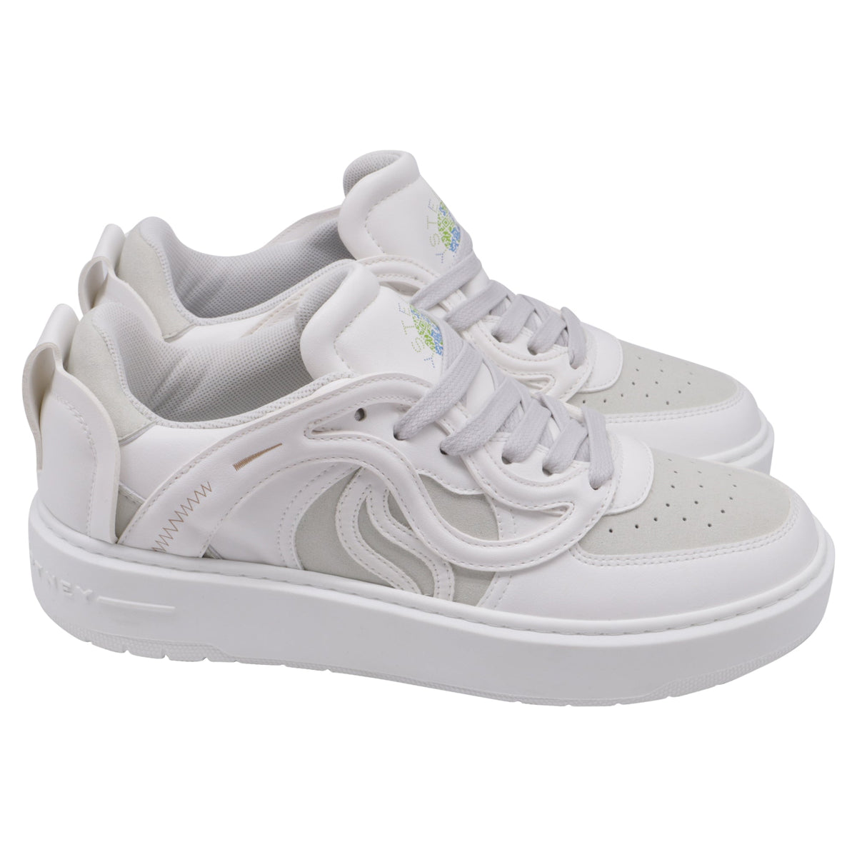Women's Stella McCartney S-Wave Sneakers in White Leather