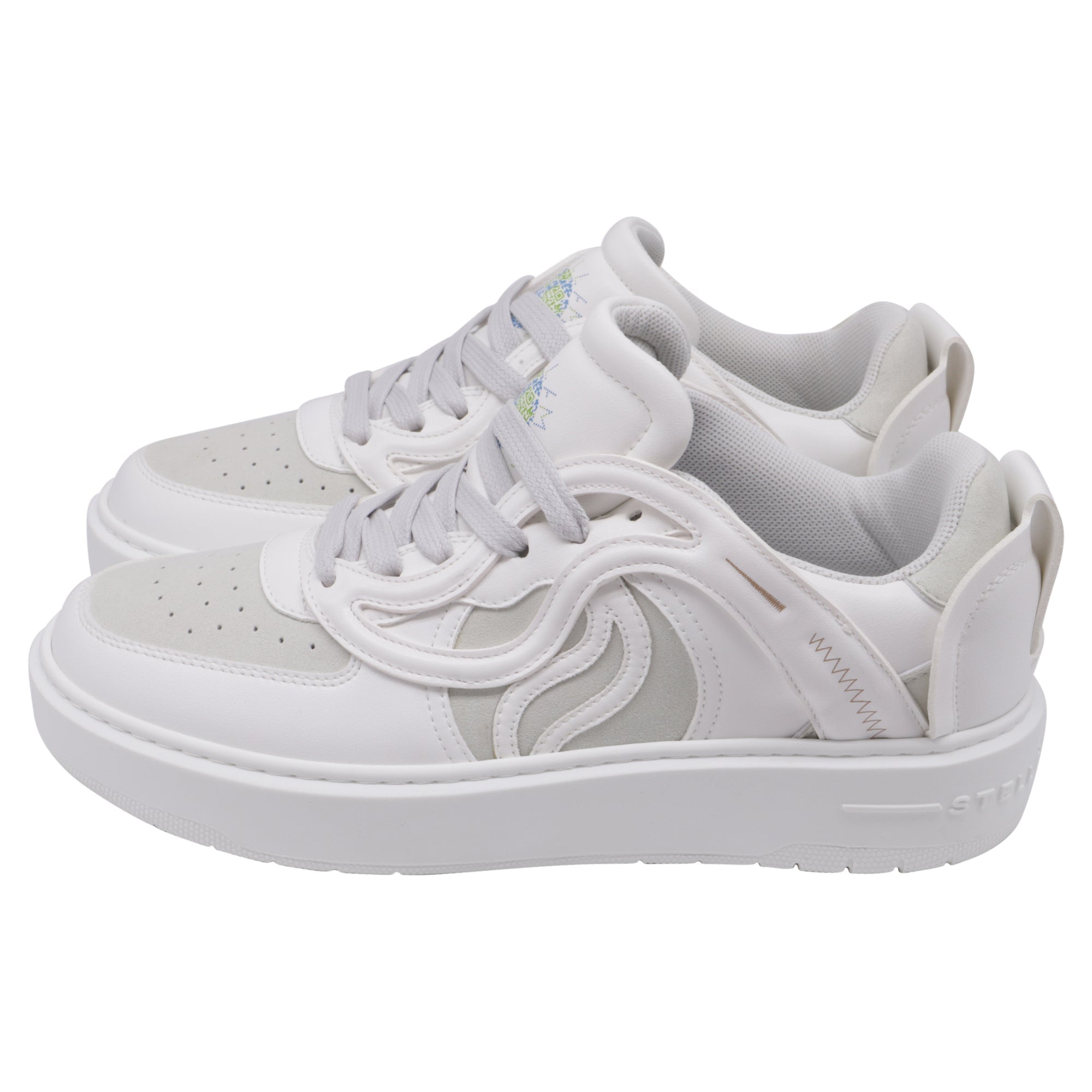 Women's Stella McCartney S-Wave Sneakers in White Leather
