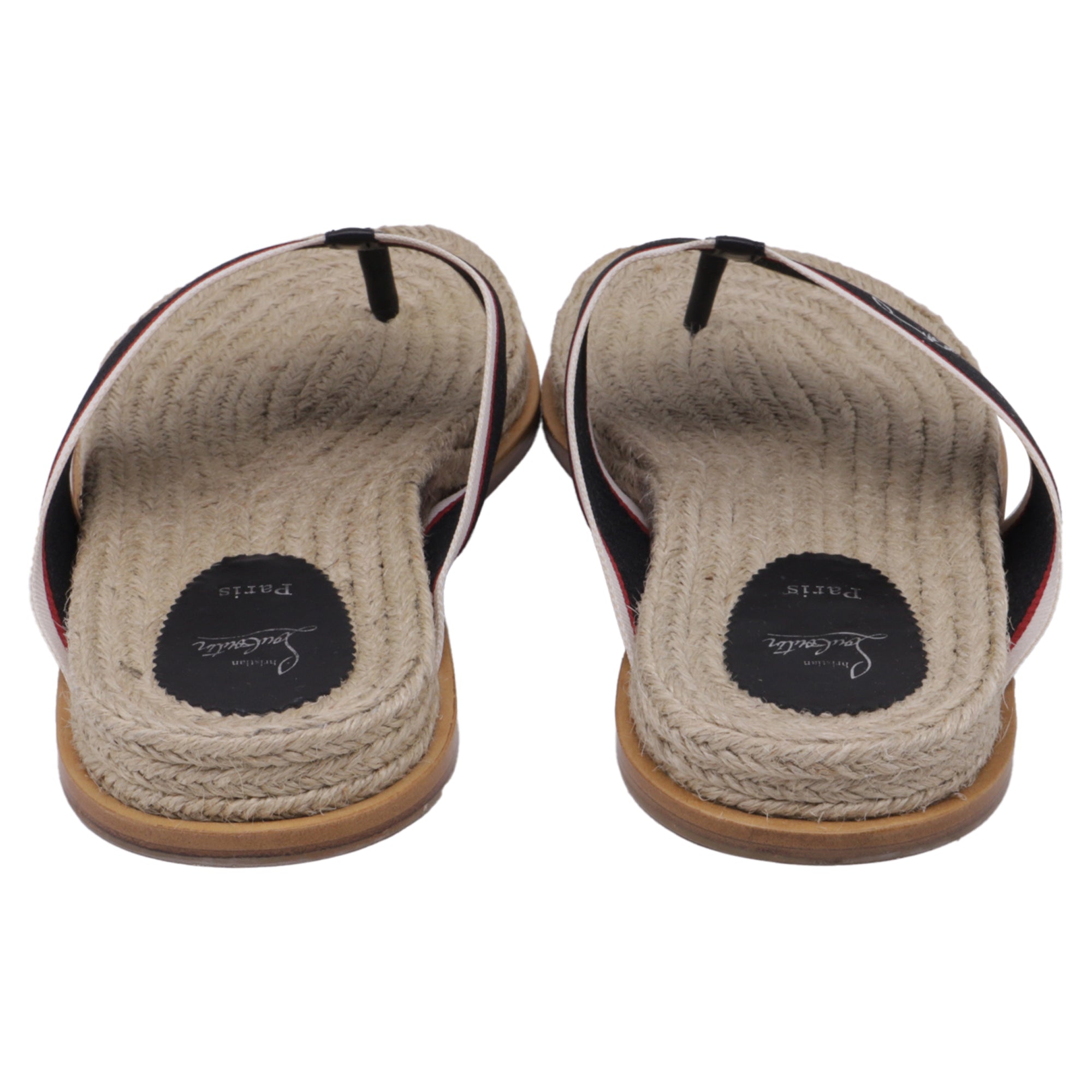 Men's  Christian Louboutin Hot Flip Slides in Multicolor Jute