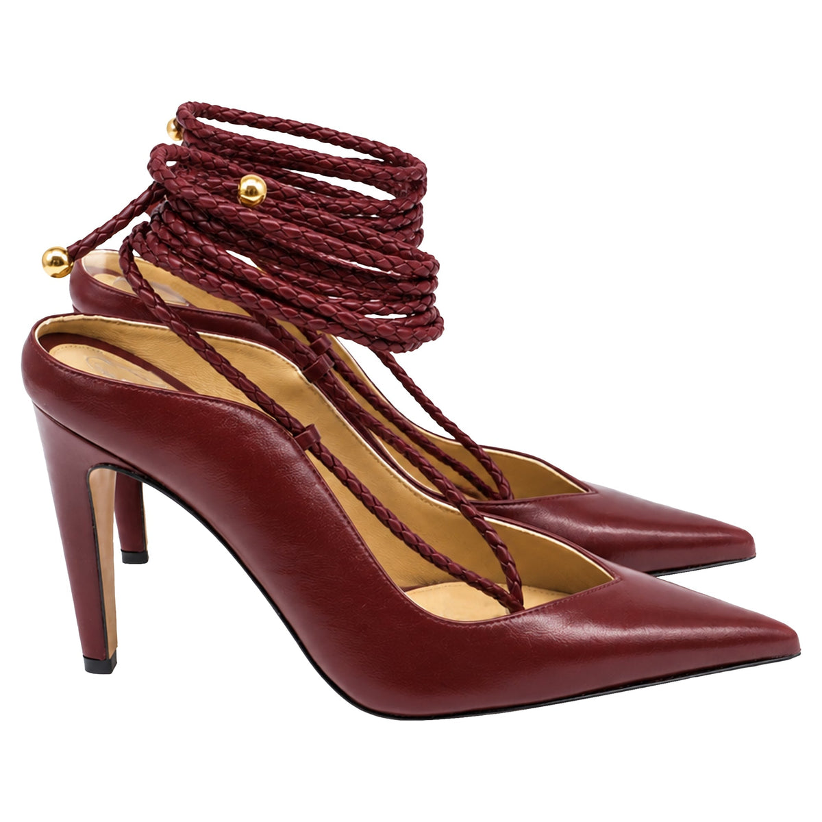 Women's Bottega Veneta Spritz Pumps in Red Leather