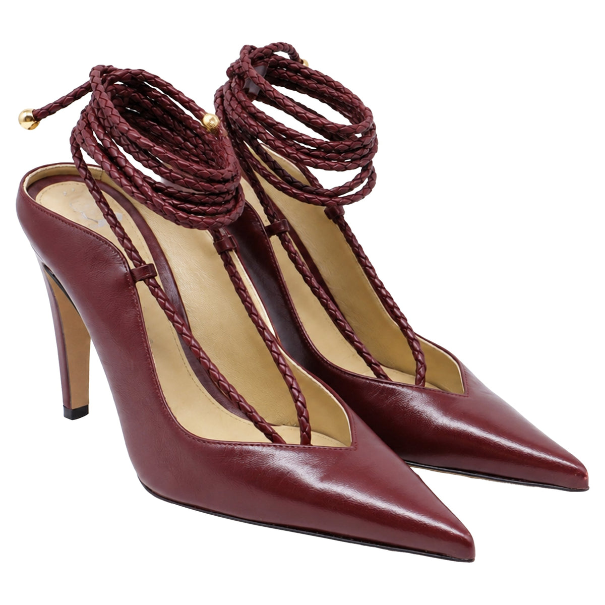 Women's Bottega Veneta Spritz Pumps in Red Leather