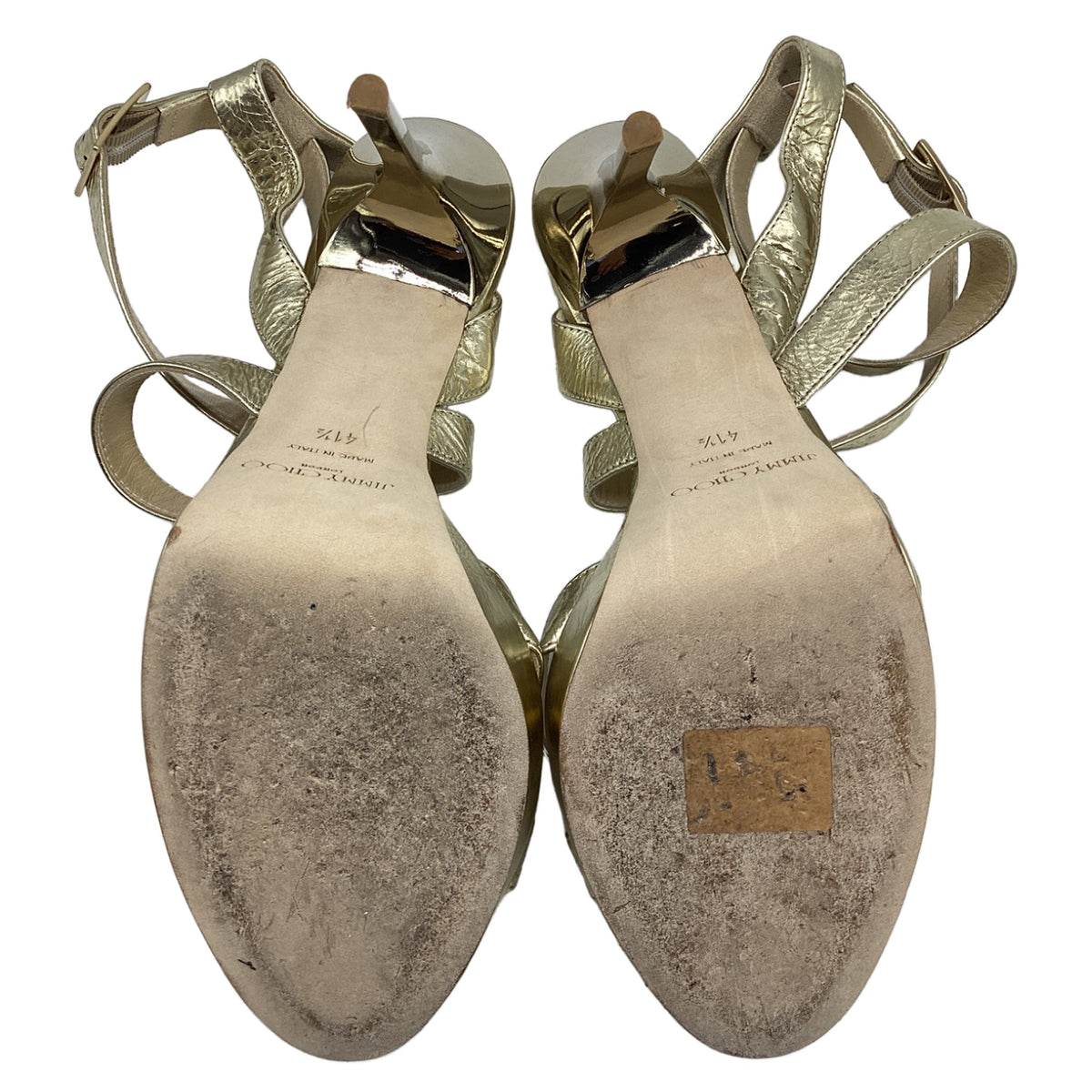 Women's Jimmy Choo Strappy Sandals in Gold Leather