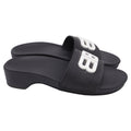 Women's Balenciaga BB Pool Clogs in Black Rubber
