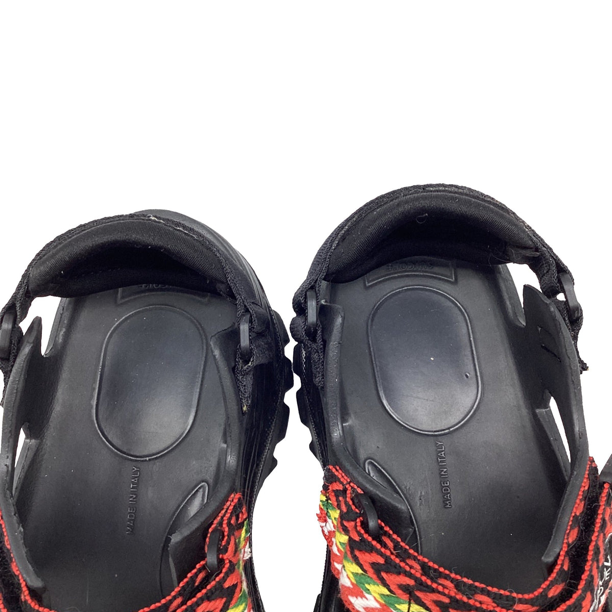 Women's Lanvin x Suicoke Wake Curb Sandals in Black Rubber