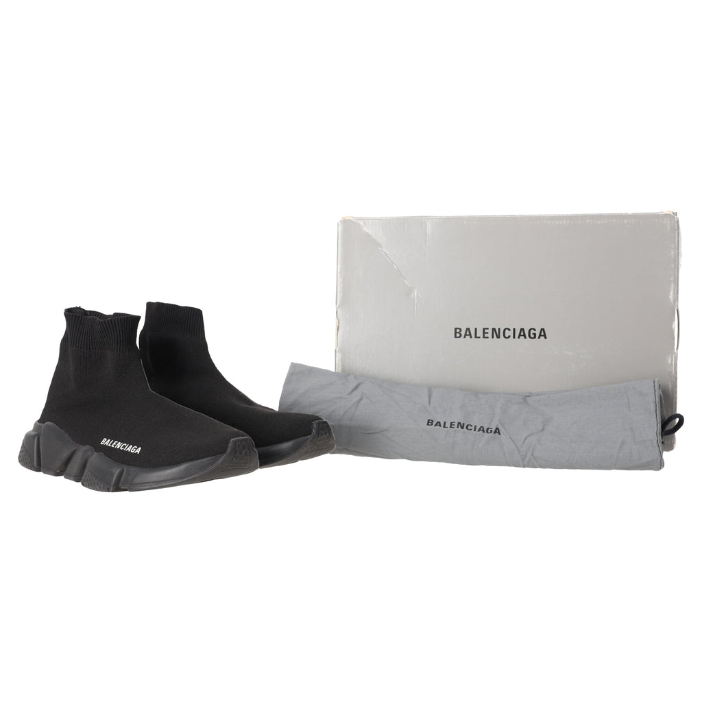 Women's  Balenciaga Speed Trainer Shoes in Black Polyester