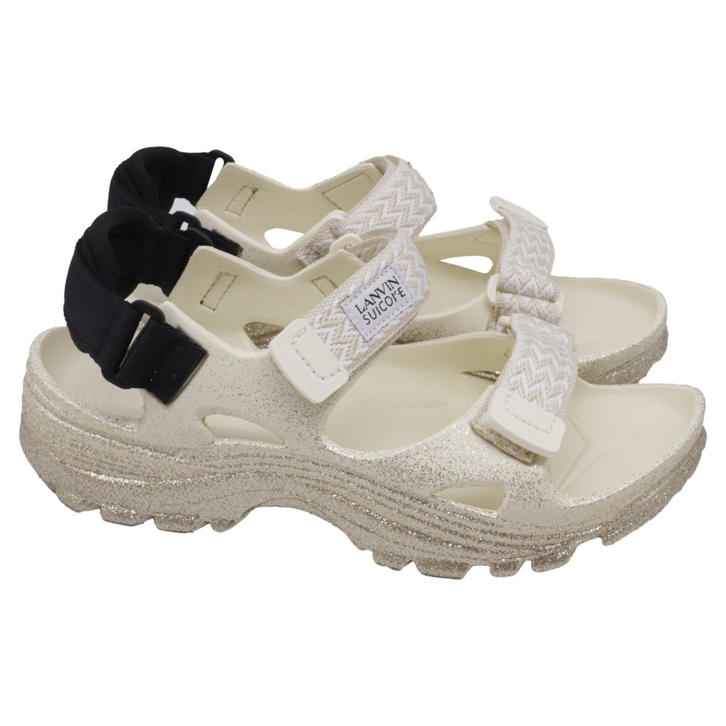 Women's Suicoke x Lanvin Wake Curb LNV Sandals in White Rubber