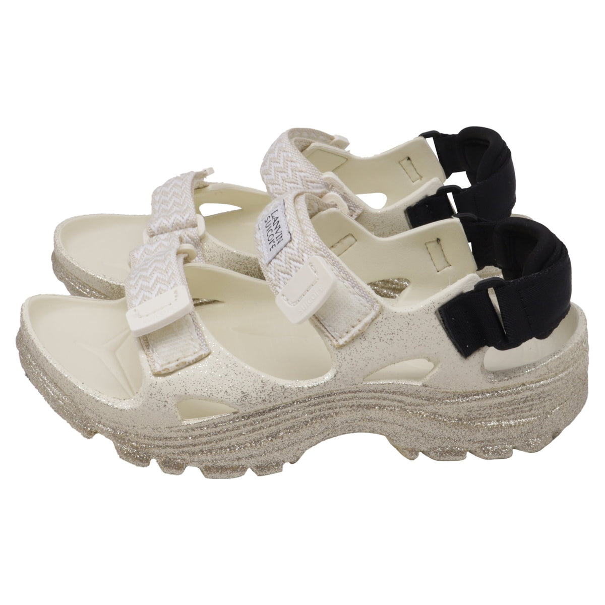 Women's Suicoke x Lanvin Wake Curb LNV Sandals in White Rubber