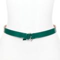 Alaia leather silver swirl loop hook skinny belt