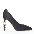 Women's Chanel Serpent Pearl satin CC pearl snake heel pump