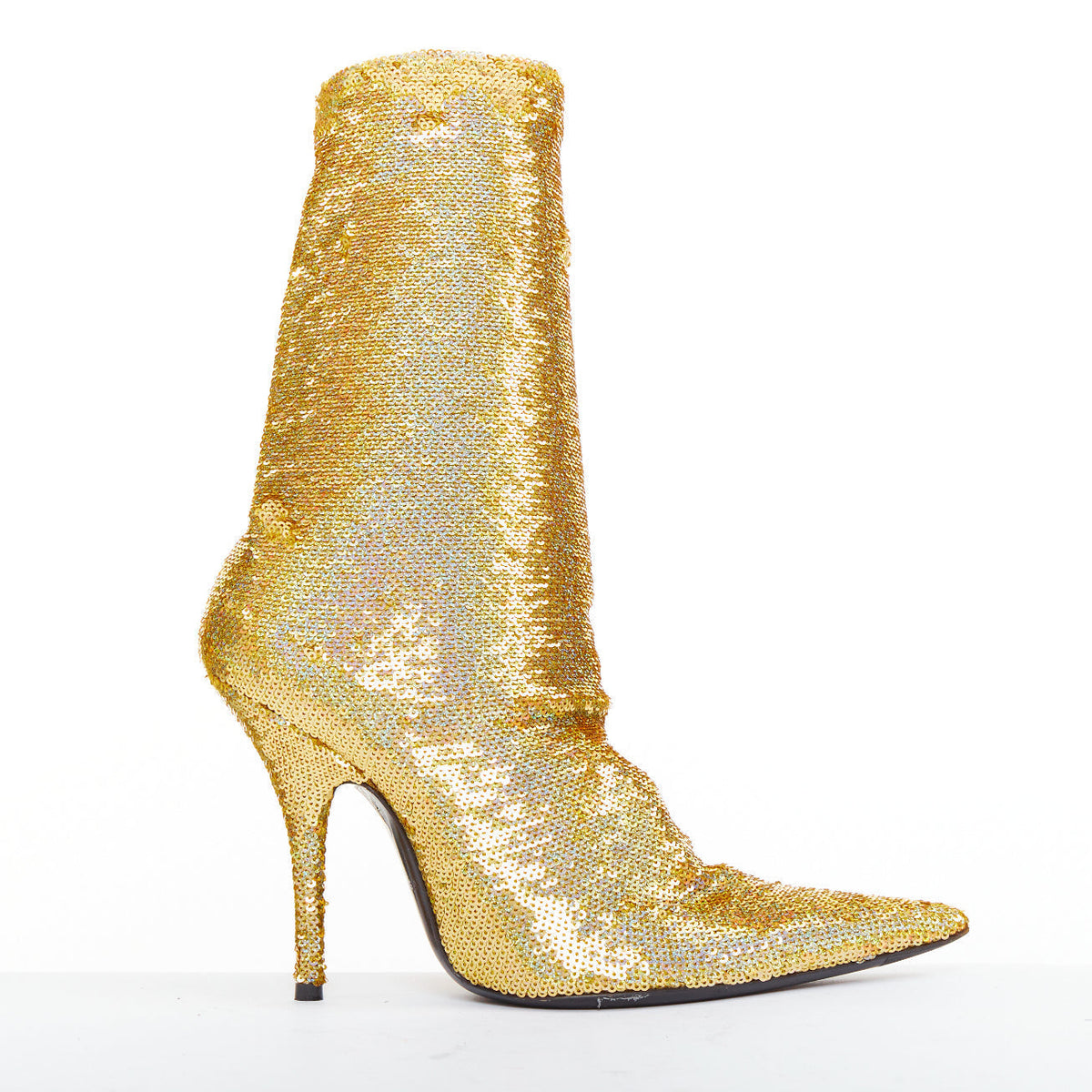 Women's Balenciaga Demna Knife sequins point toe sock boots