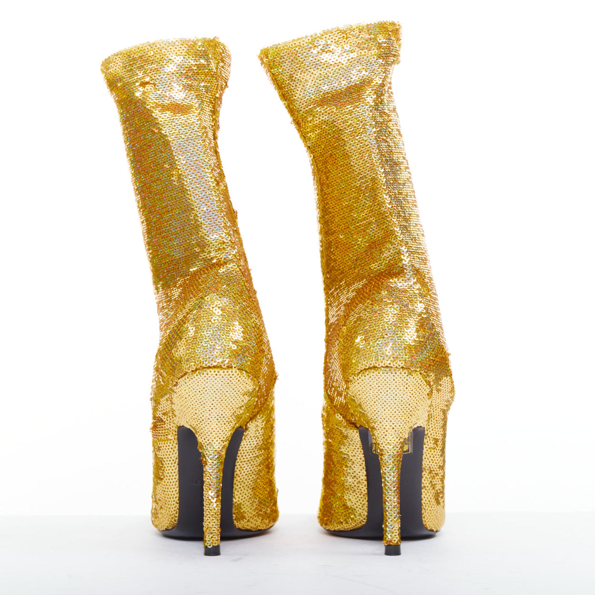 Women's Balenciaga Demna Knife sequins point toe sock boots