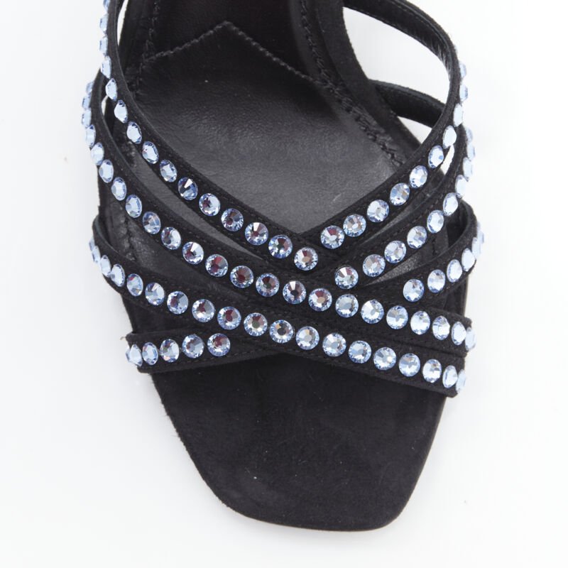 Women's Prada crystal rhinestone strappy open toe sandal