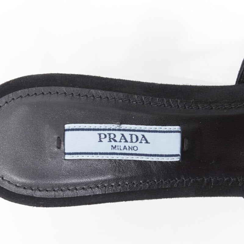 Women's Prada crystal rhinestone strappy open toe sandal