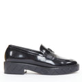Women's Chanel Heart CC leather quilted platform penny loafers