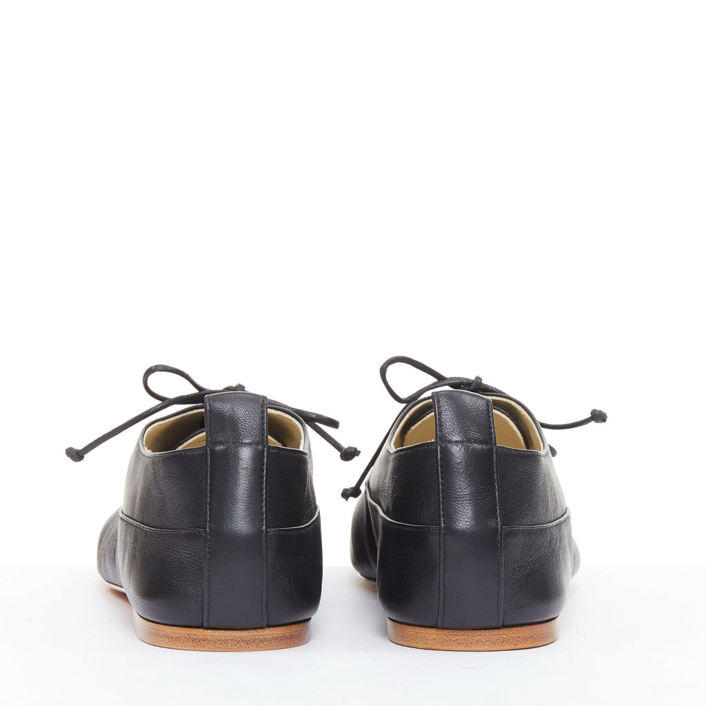 Women's Celine Lise Triomphe Richelieu leather flat oxfords