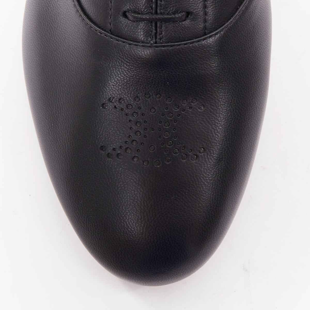 Women's Celine Lise Triomphe Richelieu leather flat oxfords