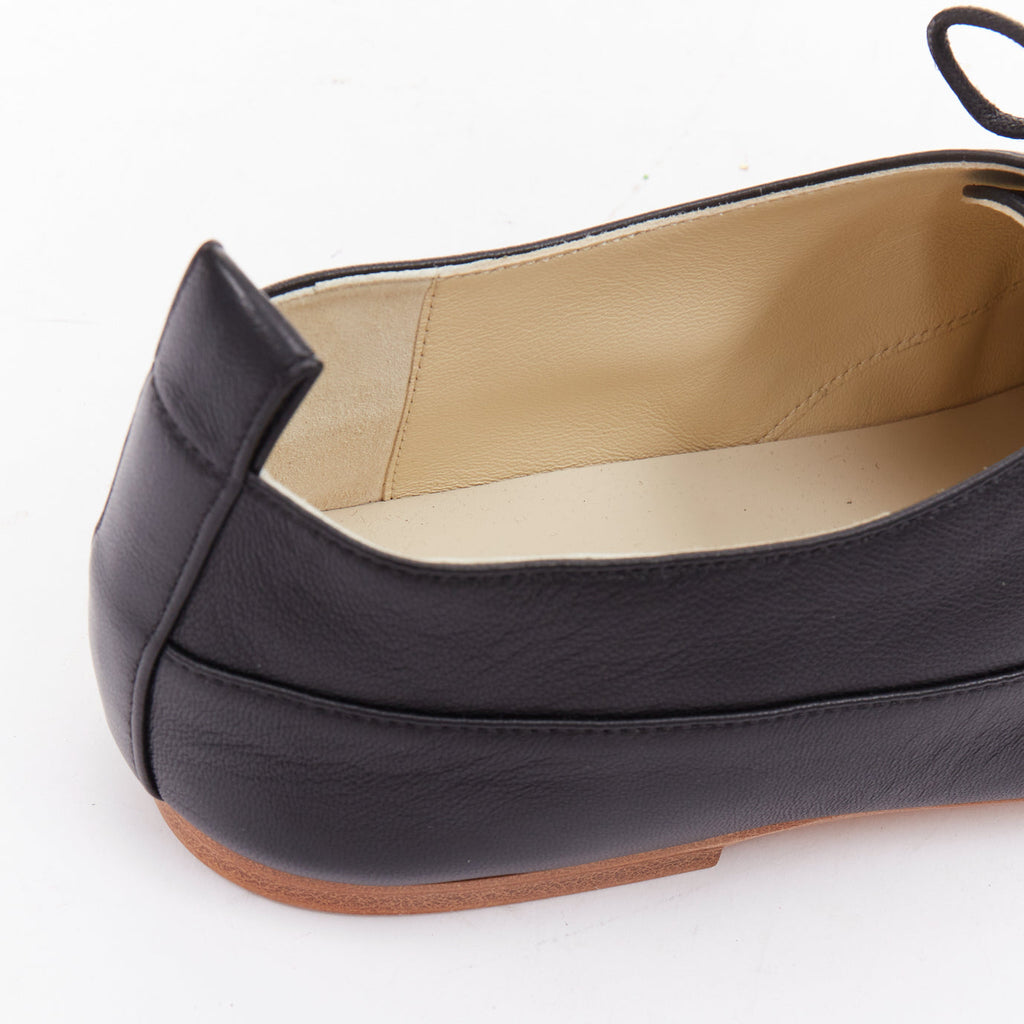Women's Celine Lise Triomphe Richelieu leather flat oxfords