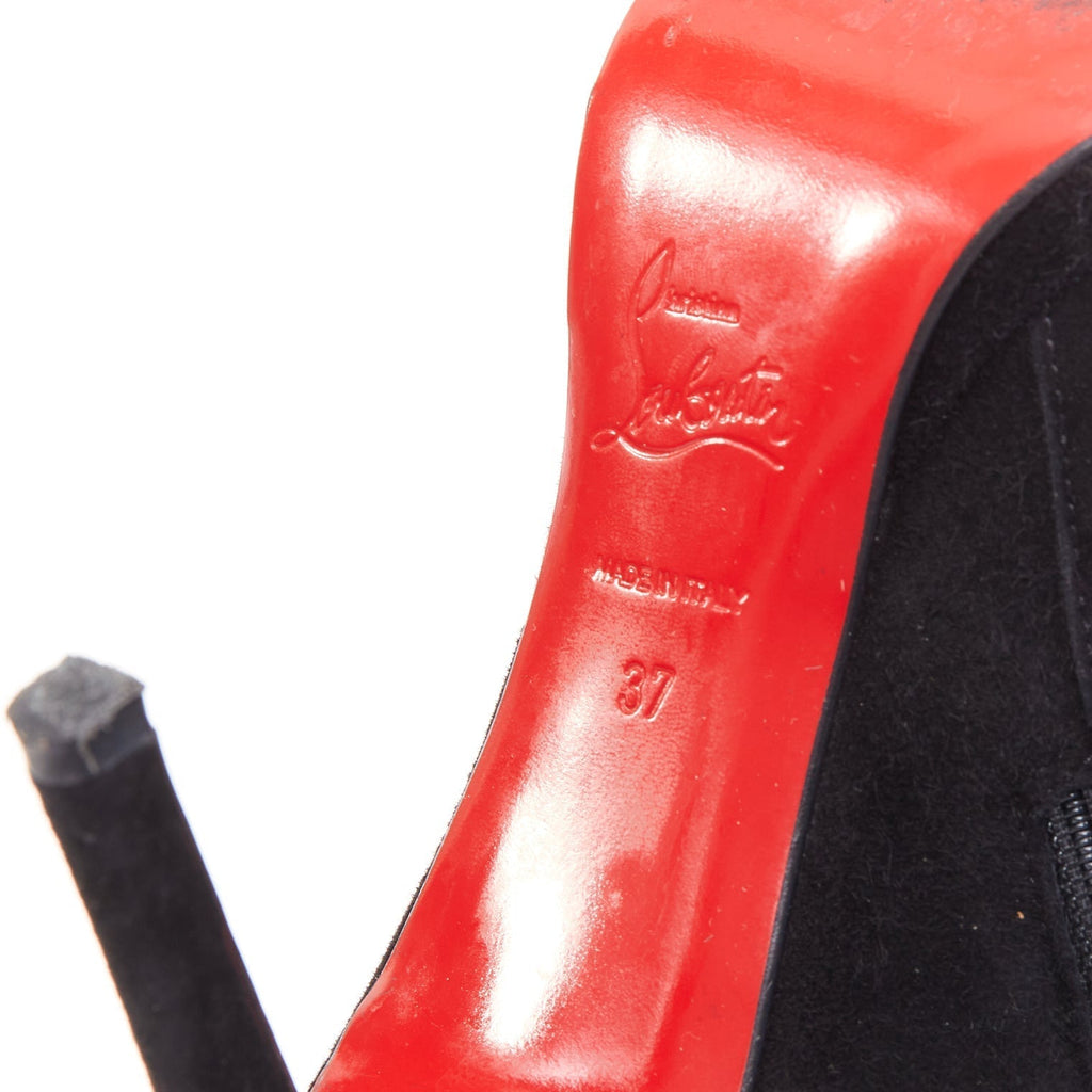 Women's Christian Louboutin veau velour suede platform boots