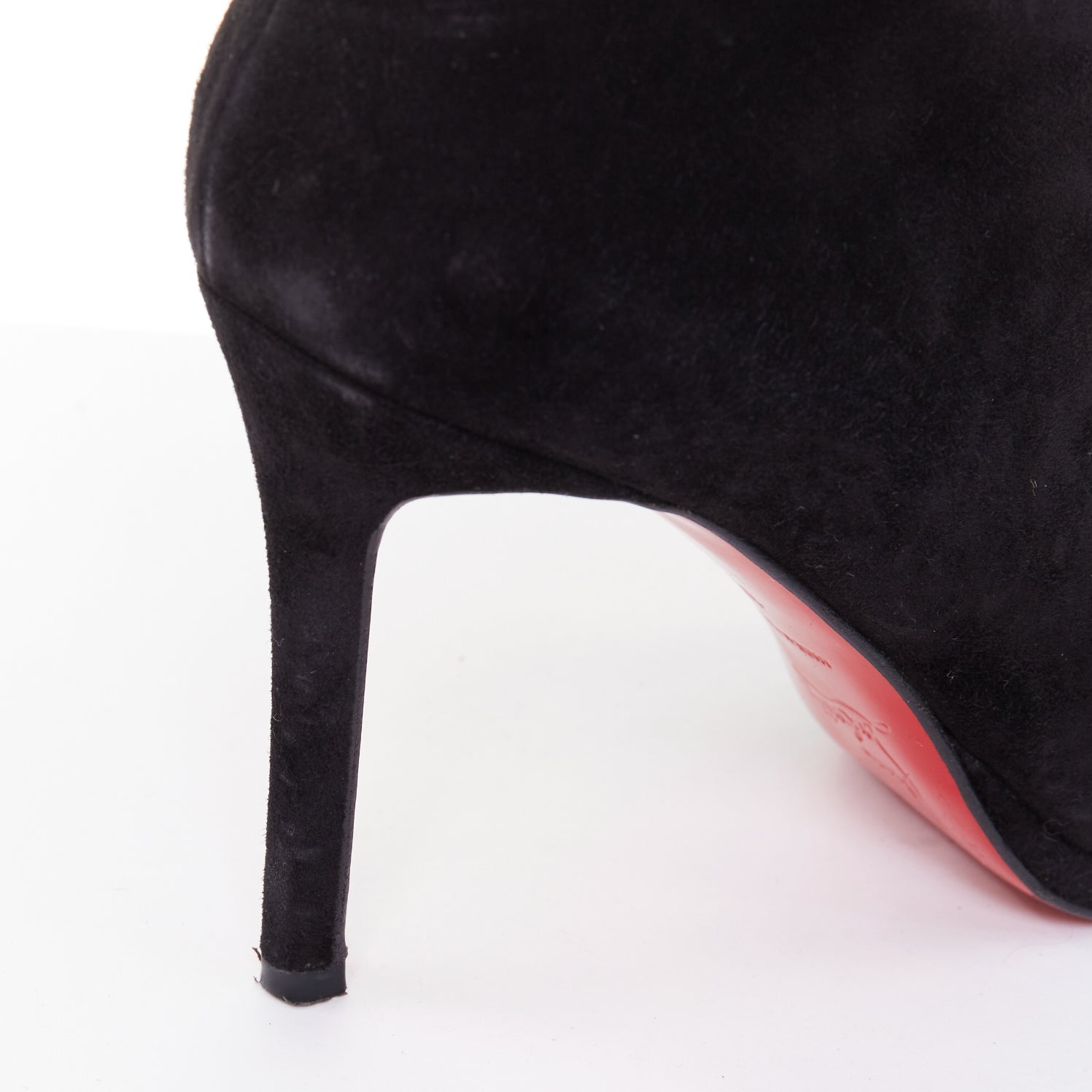 Women's Christian Louboutin veau velour suede platform boots