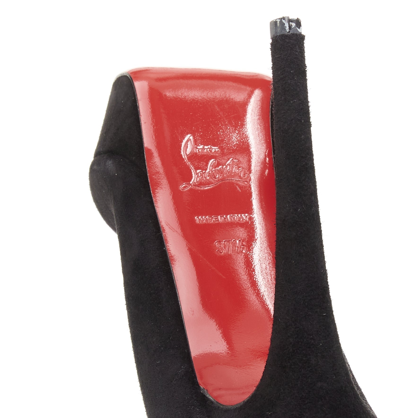 Women's Christian Louboutin suede over knee platform boots