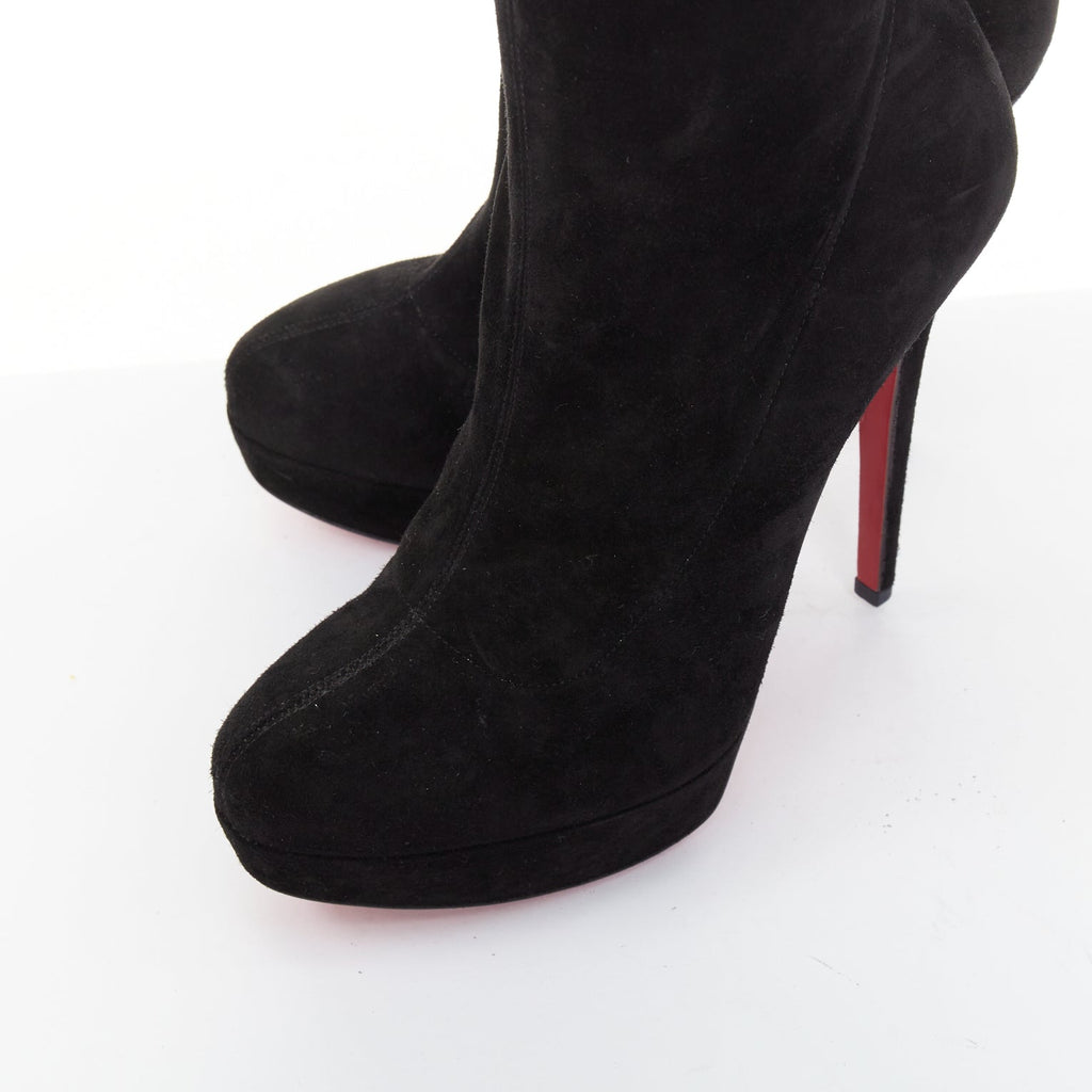 Women's Christian Louboutin suede over knee platform boots