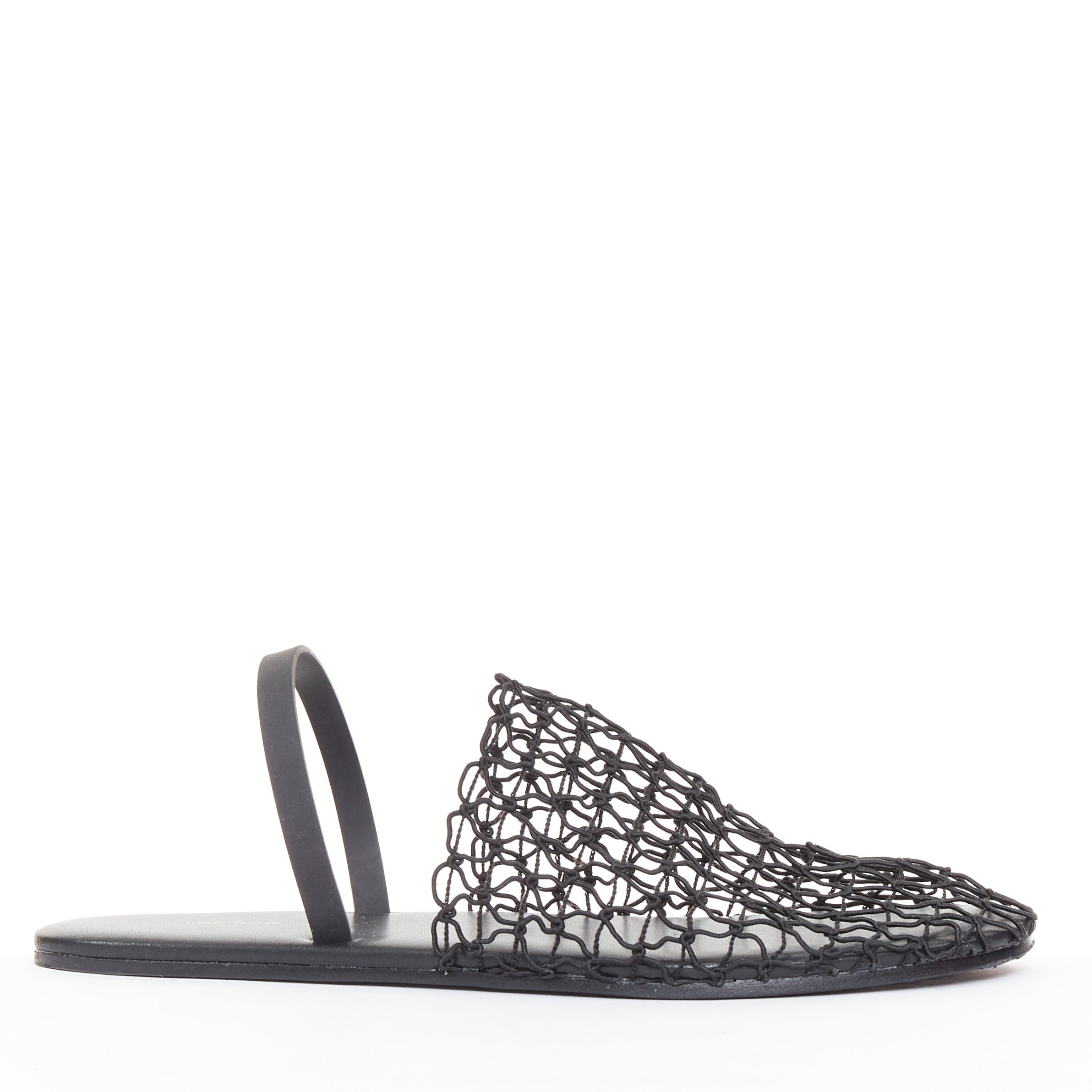 Women's The Row Macrame Net fabric mesh slingback flat shoes