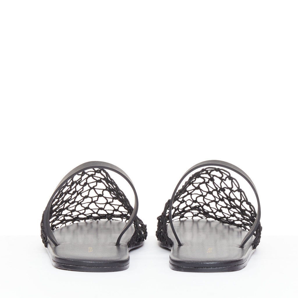 Women's The Row Macrame Net fabric mesh slingback flat shoes