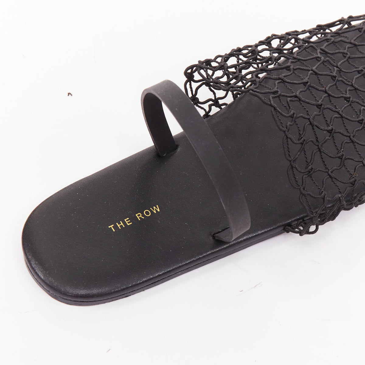 Women's The Row Macrame Net fabric mesh slingback flat shoes