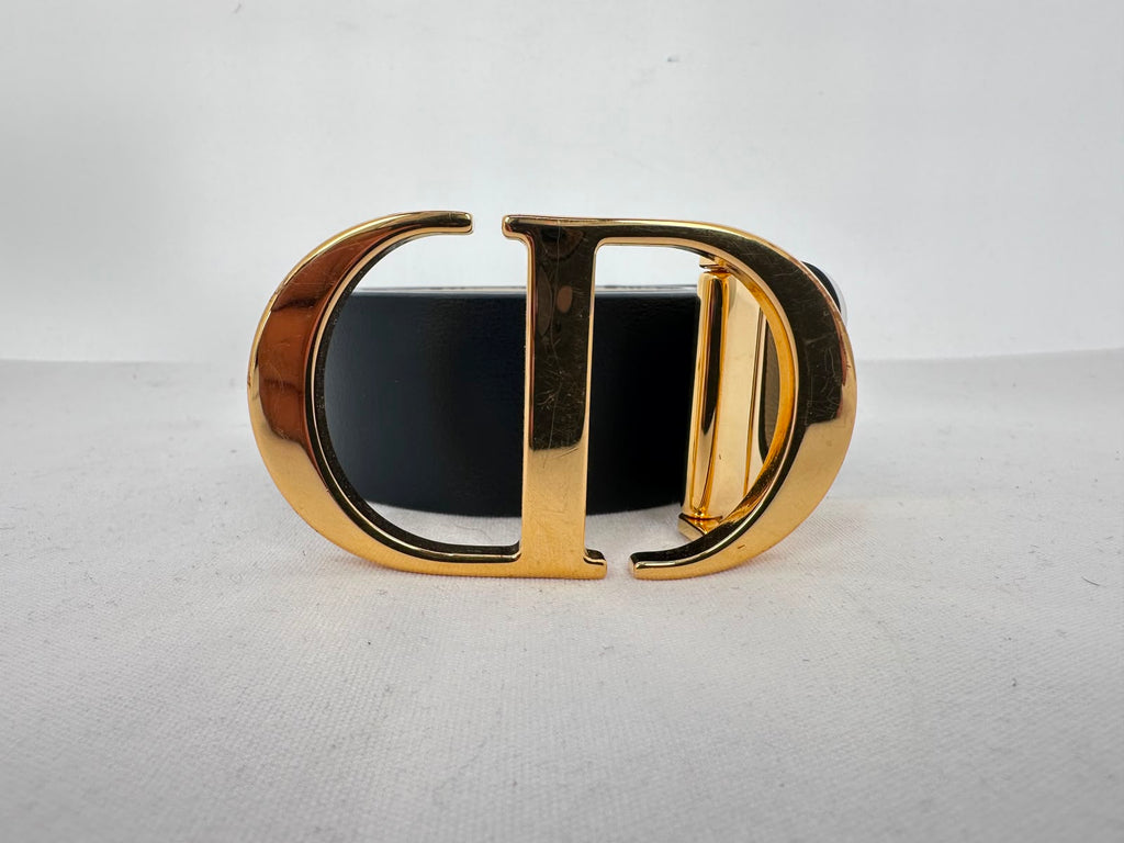 Christian Dior 30 Montaigne in Black Calfskin Leather