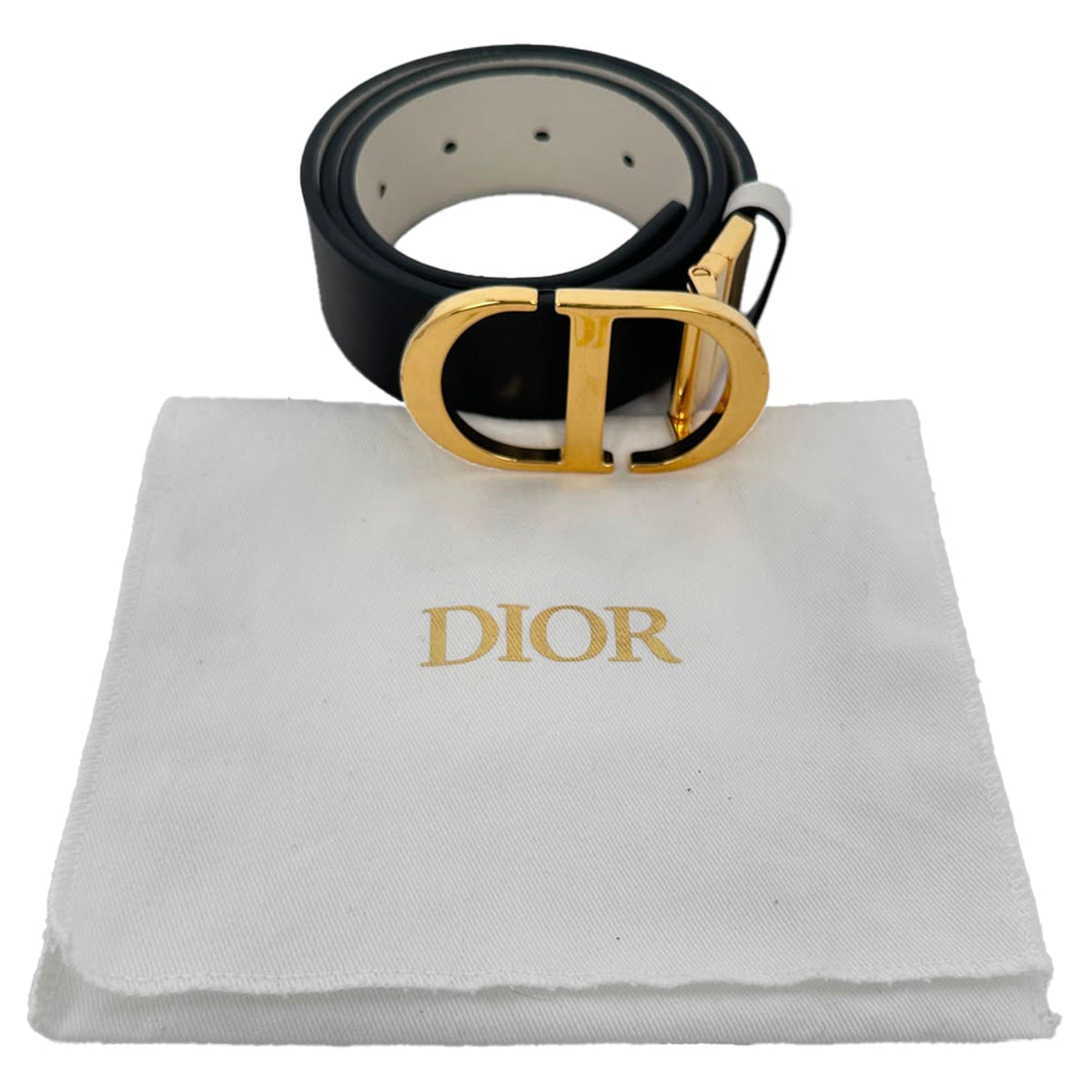 Christian Dior 30 Montaigne in Black Calfskin Leather
