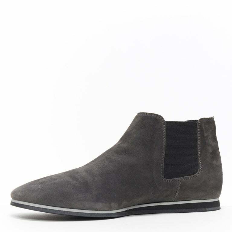Women's Tod's No Code dark grey suede flat ankle bootie