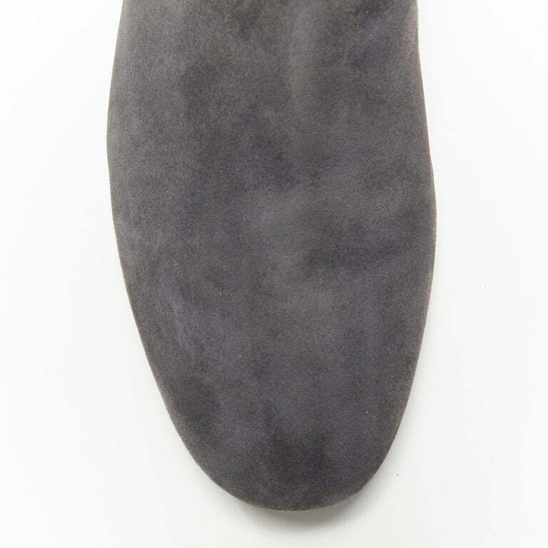 Women's Tod's No Code dark grey suede flat ankle bootie