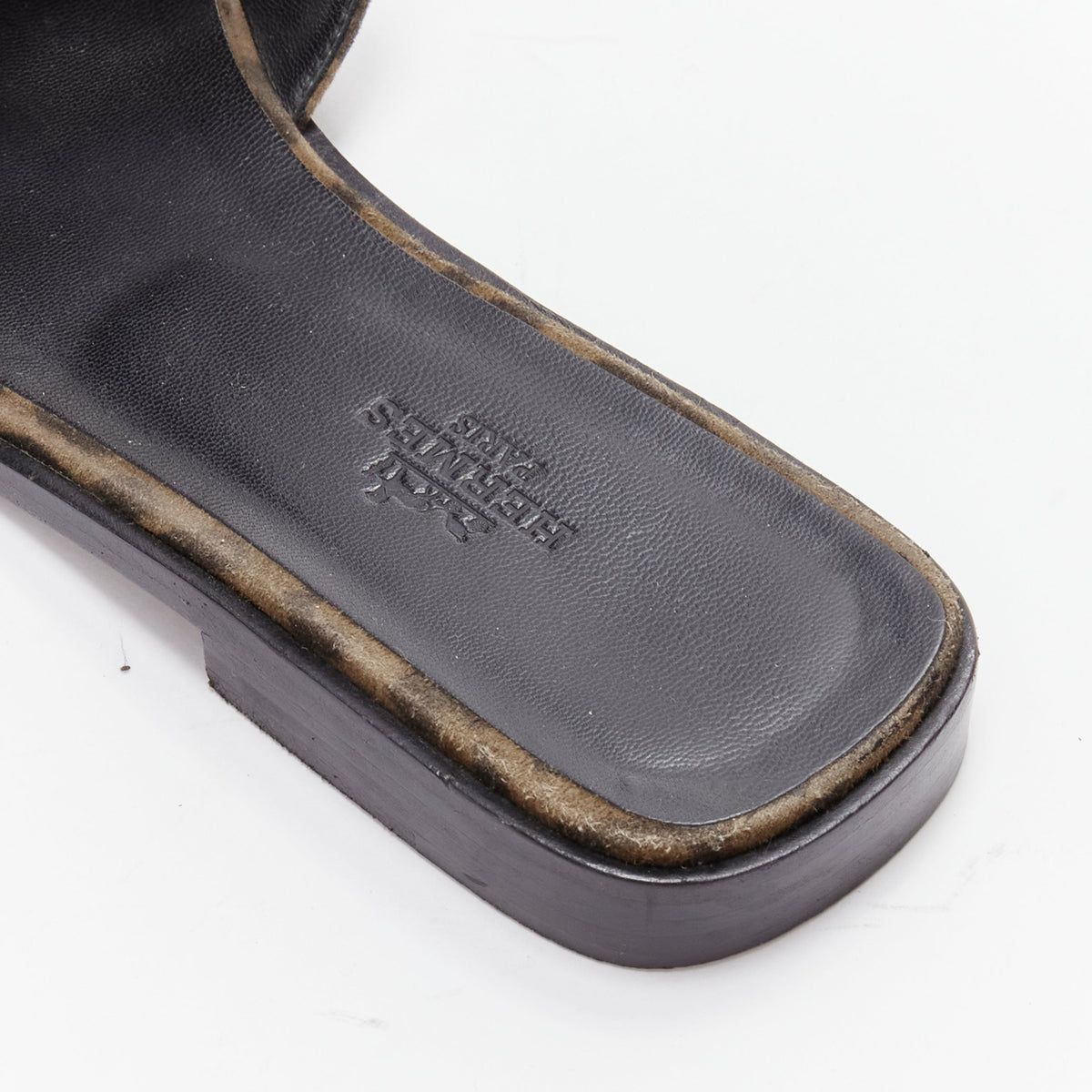 Women's Hermes Oran H logo signature leopard print leather sandals