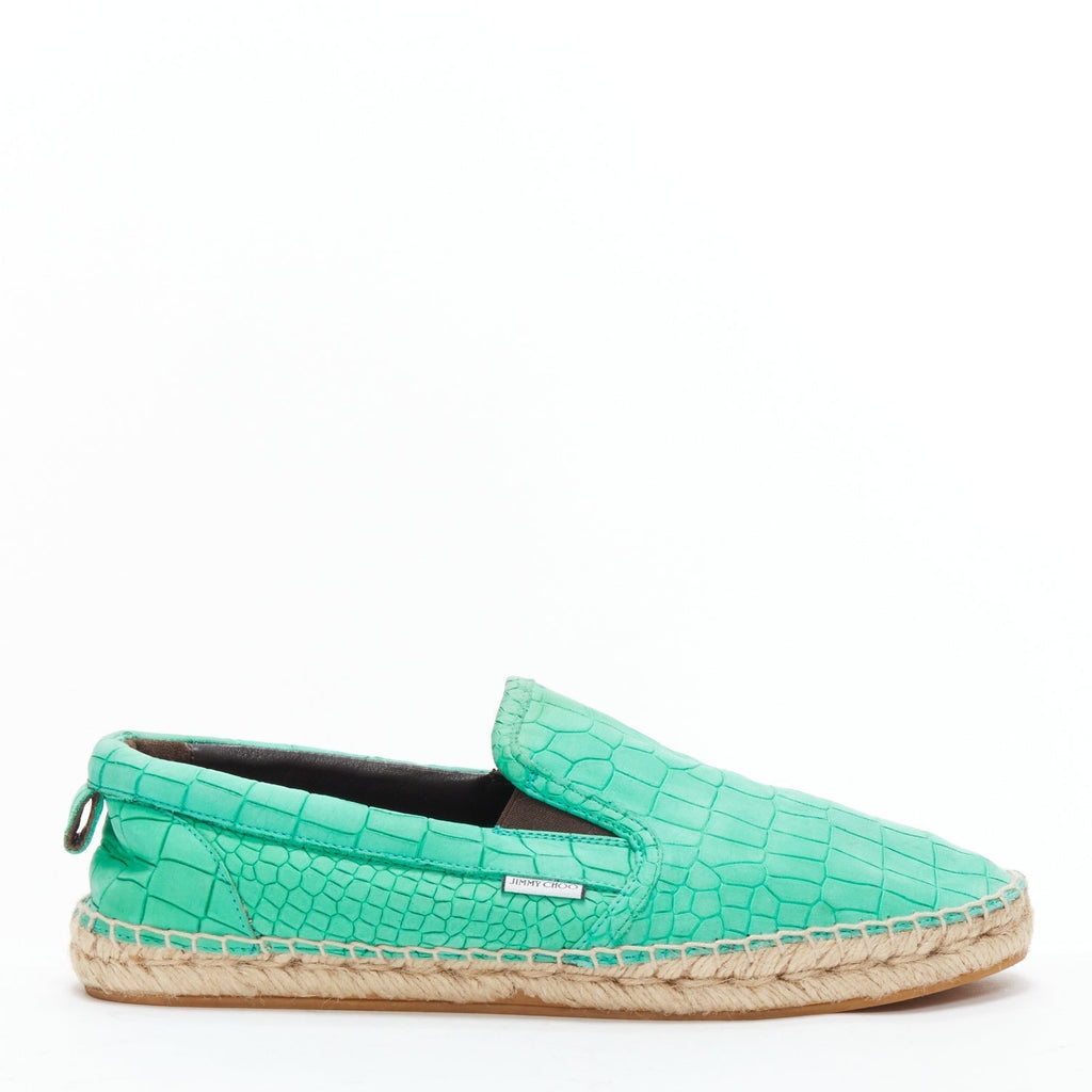 Men's Jimmy Choo Vlad embossed scaled leather espadrilles