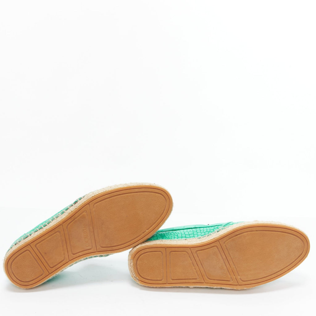 Men's Jimmy Choo Vlad embossed scaled leather espadrilles